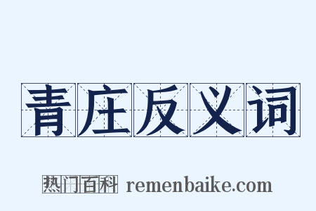 青庄反义词是什么意思的图片